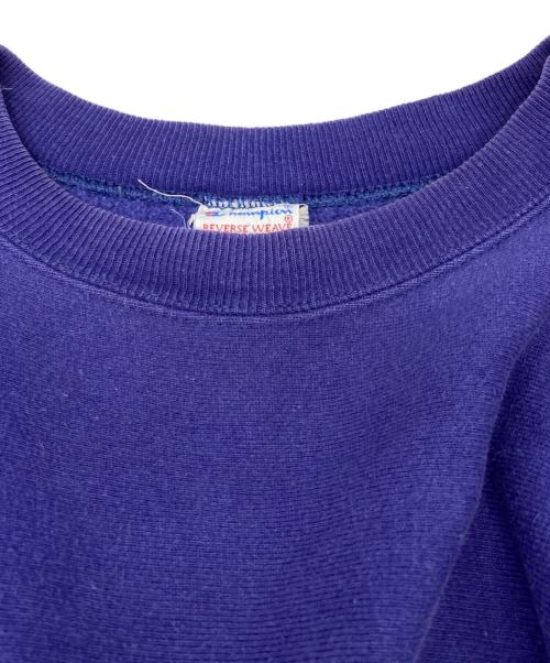 Champion REVERSE WEAVE（チャンピオン リバース ウィーブ）Champion REVERSE WEAVE (チャンピオン リバース ウィーブ) 90’sパッドクルーネックスウェット ネイビー サイズ:Lの古着・服飾アイテム