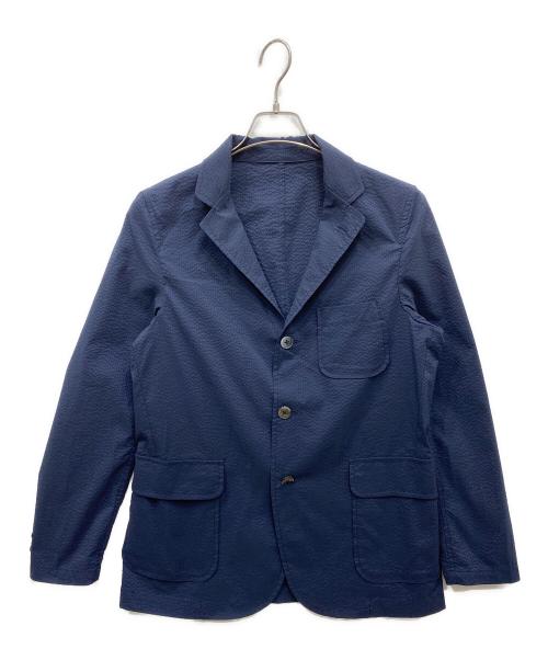 BEAMS PLUS（ビームスプラス）BEAMS PLUS (ビームスプラス) 3B Shirt Jacket COOLMAX (R) Seersucker ネイビー サイズ:Sの古着・服飾アイテム