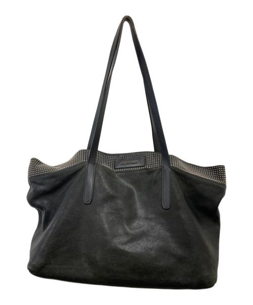 JIMMY CHOO（ジミーチュウ）JIMMY CHOO (ジミーチュウ) ピムリコ ナノスタッズ レザートートバッグ ブラックの古着・服飾アイテム