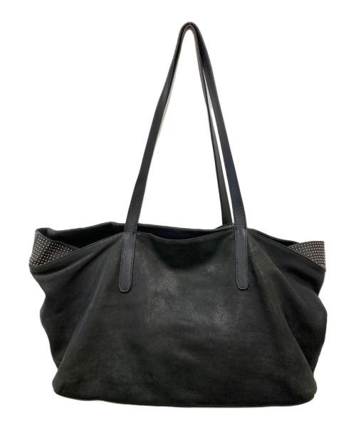 JIMMY CHOO（ジミーチュウ）JIMMY CHOO (ジミーチュウ) ピムリコ ナノスタッズ レザートートバッグ ブラックの古着・服飾アイテム