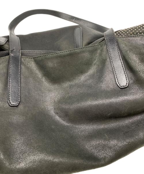 JIMMY CHOO（ジミーチュウ）JIMMY CHOO (ジミーチュウ) ピムリコ ナノスタッズ レザートートバッグ ブラックの古着・服飾アイテム