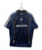 adidas×everyoneアディダス×エブリワン）の古着「ゲームシャツ」｜ネイビー