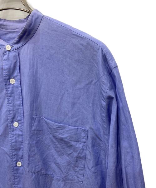 COMOLI（コモリ）COMOLI (コモリ) バンドカラーシャツ ブルー サイズ:3の古着・服飾アイテム