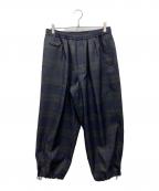 DAIWA PIER39ダイワ ピア39）の古着「TECH WIDE EASY 2P TROUSERS PLAIDS」｜ブラック