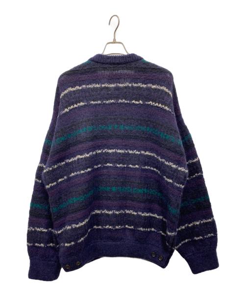 stein（シュタイン）stein (シュタイン) SILK MOHAIR FAIR ISLE KNIT CARDIGAN ネイビー サイズ:Mの古着・服飾アイテム