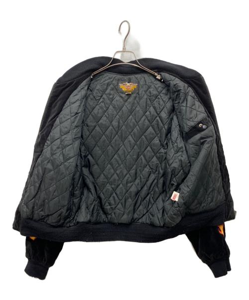 HARLEY-DAVIDSON（ハーレーダビッドソン）HARLEY-DAVIDSON (ハーレーダビッドソン) 別注ベロアスカジャン ブラック サイズ:Mの古着・服飾アイテム