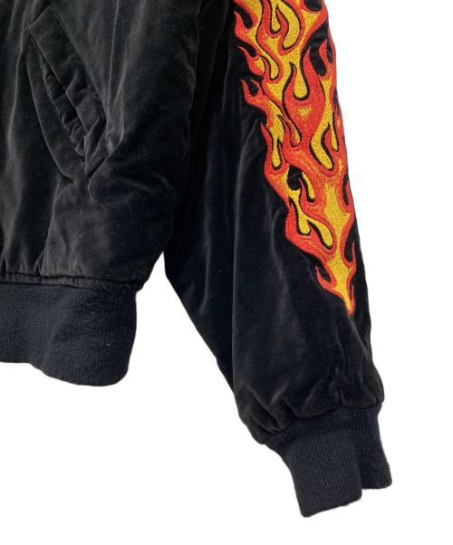 HARLEY-DAVIDSON（ハーレーダビッドソン）HARLEY-DAVIDSON (ハーレーダビッドソン) 別注ベロアスカジャン ブラック サイズ:Mの古着・服飾アイテム