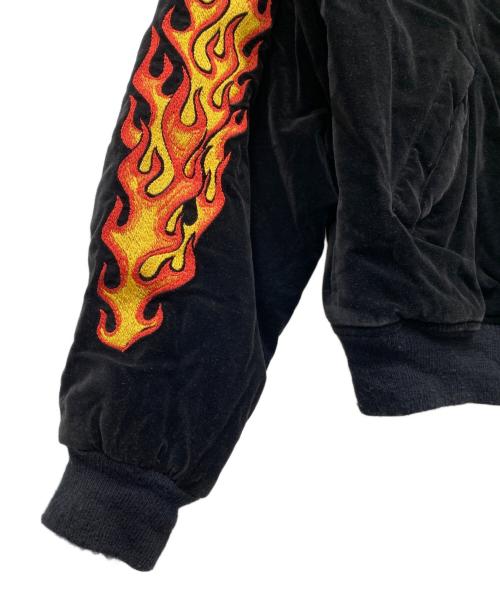 HARLEY-DAVIDSON（ハーレーダビッドソン）HARLEY-DAVIDSON (ハーレーダビッドソン) 別注ベロアスカジャン ブラック サイズ:Mの古着・服飾アイテム
