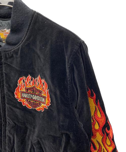 HARLEY-DAVIDSON（ハーレーダビッドソン）HARLEY-DAVIDSON (ハーレーダビッドソン) 別注ベロアスカジャン ブラック サイズ:Mの古着・服飾アイテム