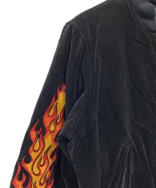 HARLEY-DAVIDSON（ハーレーダビッドソン）HARLEY-DAVIDSON (ハーレーダビッドソン) 別注ベロアスカジャン ブラック サイズ:Mの古着・服飾アイテム
