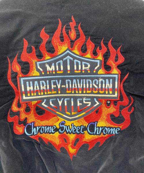 HARLEY-DAVIDSON（ハーレーダビッドソン）HARLEY-DAVIDSON (ハーレーダビッドソン) 別注ベロアスカジャン ブラック サイズ:Mの古着・服飾アイテム