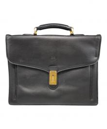BALENCIAGA（バレンシアガ）の古着「BBロゴ レザー ブリーフケース」｜ブラック