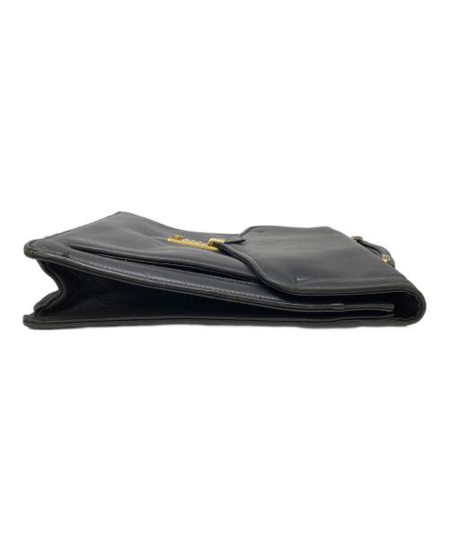 BALENCIAGA（バレンシアガ）BALENCIAGA (バレンシアガ) BBロゴ レザー ブリーフケース ブラックの古着・服飾アイテム
