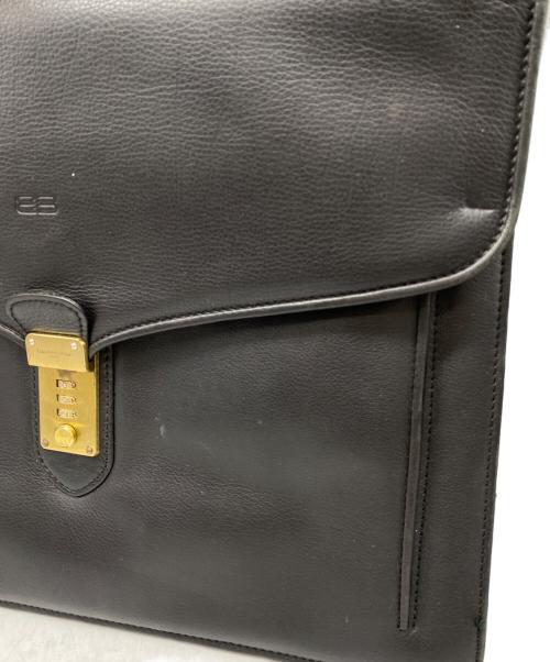 BALENCIAGA（バレンシアガ）BALENCIAGA (バレンシアガ) BBロゴ レザー ブリーフケース ブラックの古着・服飾アイテム