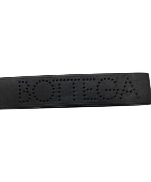 BOTTEGA VENETA（ボッテガベネタ）BOTTEGA VENETA (ボッテガベネタ) レザーパンチングバッグタグ ブラックの古着・服飾アイテム