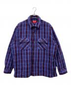 SUPREMEシュプリーム）の古着「22FW Heavy Flannel Shirt」｜ブルー×パープル