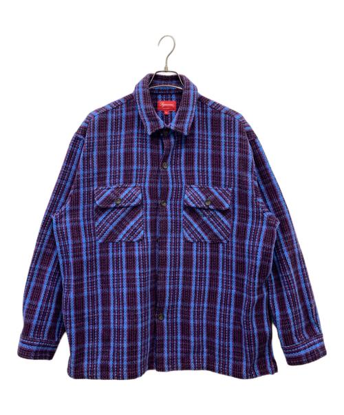 SUPREME（シュプリーム）SUPREME (シュプリーム) 22FW Heavy Flannel Shirt ブルー×パープル サイズ:XLの古着・服飾アイテム