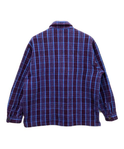 SUPREME（シュプリーム）SUPREME (シュプリーム) 22FW Heavy Flannel Shirt ブルー×パープル サイズ:XLの古着・服飾アイテム