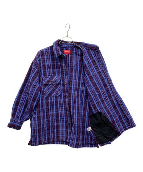 SUPREME（シュプリーム）SUPREME (シュプリーム) 22FW Heavy Flannel Shirt ブルー×パープル サイズ:XLの古着・服飾アイテム