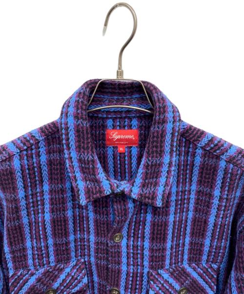 SUPREME（シュプリーム）SUPREME (シュプリーム) 22FW Heavy Flannel Shirt ブルー×パープル サイズ:XLの古着・服飾アイテム
