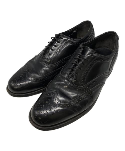 Florsheim（フローシャイム）Florsheim (フローシャイム) ウィングチップシューズ ブラック サイズ:7 1/2 3Eの古着・服飾アイテム