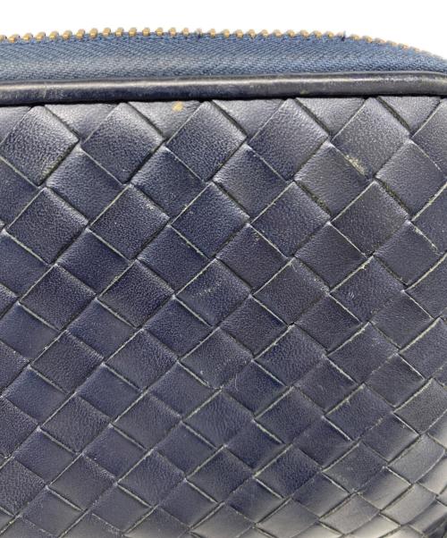 BOTTEGA VENETA（ボッテガベネタ）BOTTEGA VENETA (ボッテガベネタ) イントレチャート長財布 ネイビーの古着・服飾アイテム