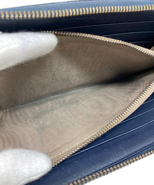 BOTTEGA VENETA（ボッテガベネタ）BOTTEGA VENETA (ボッテガベネタ) イントレチャート長財布 ネイビーの古着・服飾アイテム