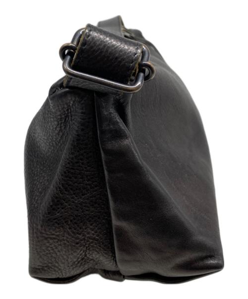 JAM HOME MADE（ジャムホームメイド）JAM HOME MADE (ジャムホームメイド) レザーショルダーバッグ ブラックの古着・服飾アイテム