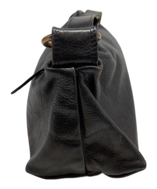JAM HOME MADE（ジャムホームメイド）JAM HOME MADE (ジャムホームメイド) レザーショルダーバッグ ブラックの古着・服飾アイテム