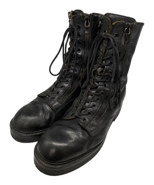 JULIUS（ユリウス）JULIUS (ユリウス) Chaos Double zip combat Boots カオスダブルジップコンバットブーツ ブラック サイズ:7の古着・服飾アイテム