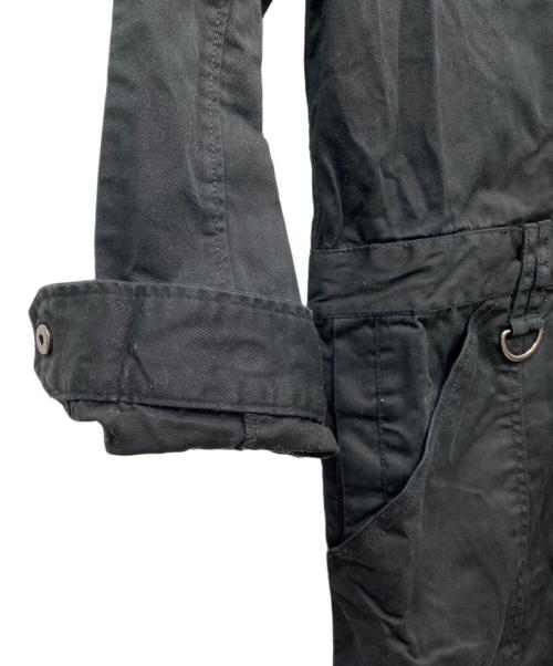 VANSON（バンソン）VANSON (バンソン) スカル刺繍 オールインワン つなぎ ブラック サイズ:Lの古着・服飾アイテム