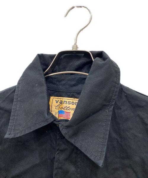 VANSON（バンソン）VANSON (バンソン) スカル刺繍 オールインワン つなぎ ブラック サイズ:Lの古着・服飾アイテム