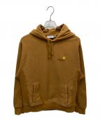Carhartt WIPカーハート ワーク イン プログレス）の古着「HOODED AMERICAN SCRIPT SWEATSHIRT アメリカンスクリプト パーカー」｜ブラウン