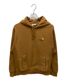 Carhartt WIP（カーハート ワーク イン プログレス）の古着「HOODED AMERICAN SCRIPT SWEATSHIRT アメリカンスクリプト パーカー」｜ブラウン
