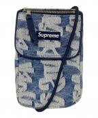 SUPREMEシュプリーム）の古着「22SS Jacquard Denim Neck Pouch ジャガードデニムネックポーチ ショルダーバッグ」｜インディゴ