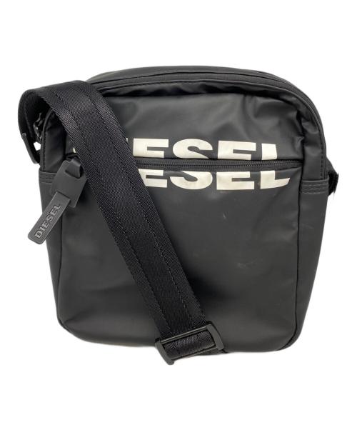 DIESEL（ディーゼル）DIESEL (ディーゼル) ロゴナイロンショルダーバッグ ブラックの古着・服飾アイテム