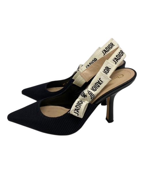 Christian Dior（クリスチャン ディオール）Christian Dior (クリスチャン ディオール) J'Adior スリングバックパンプス ブラック サイズ:351/2の古着・服飾アイテム