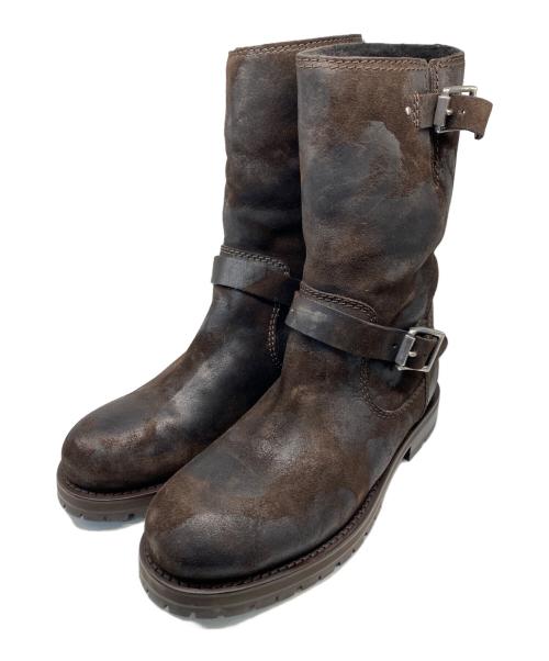 JIMMY CHOO（ジミーチュウ）JIMMY CHOO (ジミーチュウ) スウェードエンジニアブーツ ブラウン サイズ:SIZE 42の古着・服飾アイテム