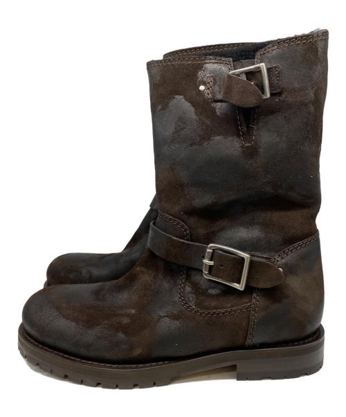 JIMMY CHOO（ジミーチュウ）JIMMY CHOO (ジミーチュウ) スウェードエンジニアブーツ ブラウン サイズ:SIZE 42の古着・服飾アイテム