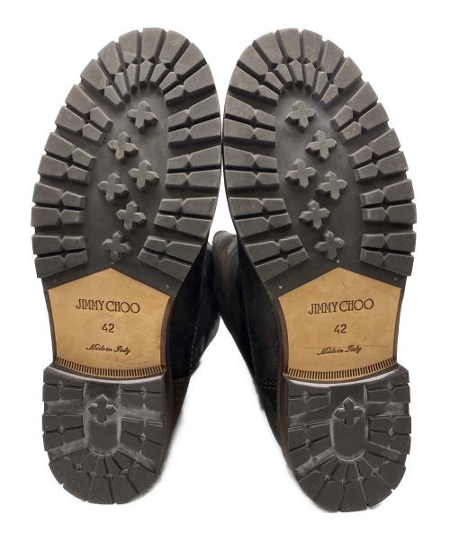 JIMMY CHOO（ジミーチュウ）JIMMY CHOO (ジミーチュウ) スウェードエンジニアブーツ ブラウン サイズ:SIZE 42の古着・服飾アイテム