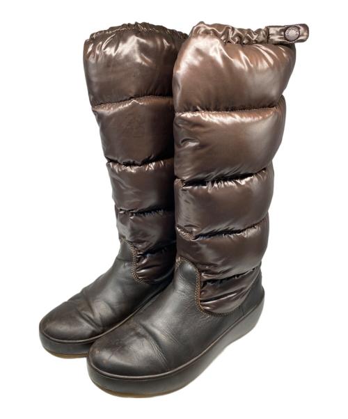 MONCLER（モンクレール）MONCLER (モンクレール) ダウンブーツ ブラウン サイズ:39の古着・服飾アイテム