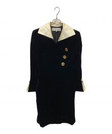 Christian Dior（クリスチャン ディオール）の古着「ベロアワンピース」｜ブラック