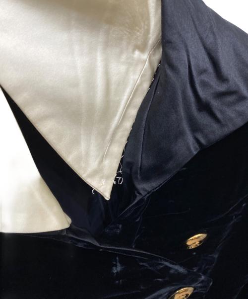 Christian Dior（クリスチャン ディオール）Christian Dior (クリスチャン ディオール) ベロアワンピース ブラック サイズ:9の古着・服飾アイテム