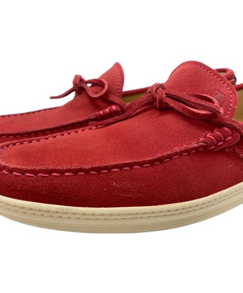 TOD'S（トッズ）TOD'S (トッズ) デッキシューズ レッド サイズ:7の古着・服飾アイテム