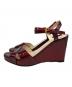 PRADA (プラダ) ストラップサンダル レッド サイズ:39：6000円