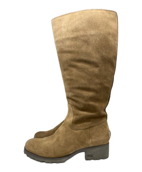 UGG（アグ）UGG (アグ) サイドジップムートンロングブーツ ベージュ サイズ:25の古着・服飾アイテム