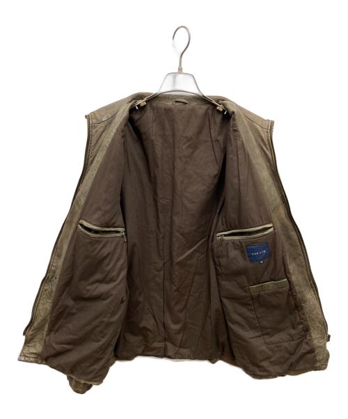 TAKA:Q（タカキュー）TAKA:Q (タカキュー) ラムレザージャケット ブラウン サイズ:XLの古着・服飾アイテム