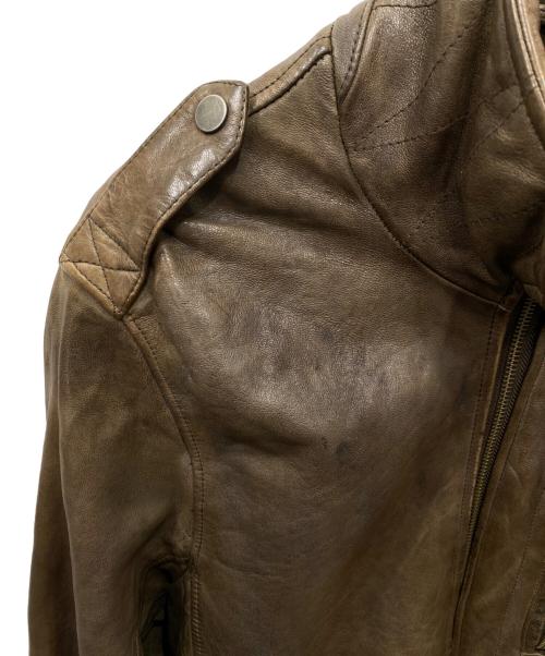 TAKA:Q（タカキュー）TAKA:Q (タカキュー) ラムレザージャケット ブラウン サイズ:XLの古着・服飾アイテム