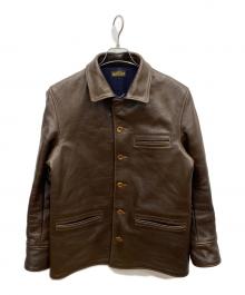COLIMBO（コリンボ）の古着「STOCKMANS' LEATHER COAT -30's ストックマンズレザーコート ジャケット」｜ブラウン