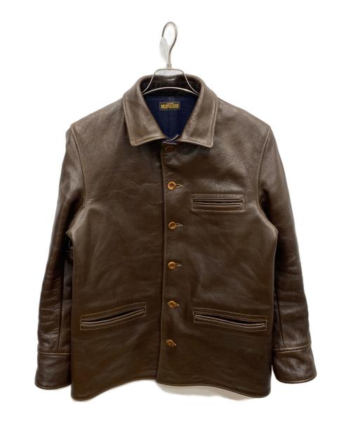 COLIMBO（コリンボ）COLIMBO (コリンボ) STOCKMANS' LEATHER COAT -30's ストックマンズレザーコート ジャケット ブラウン サイズ:40の古着・服飾アイテム